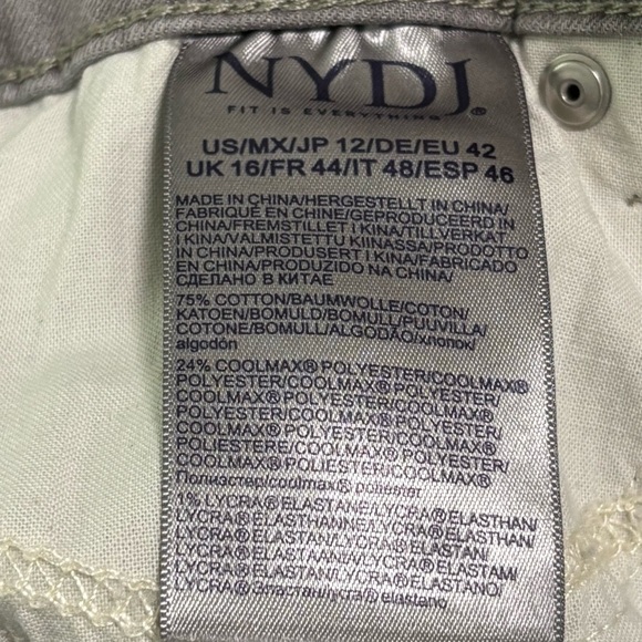 NYDJ - SIZE 12 - THE CROPPED MARILYN STRAIGHT - SOFT GRAY - EXC CONDITION - B5 - Picture 8 of 10